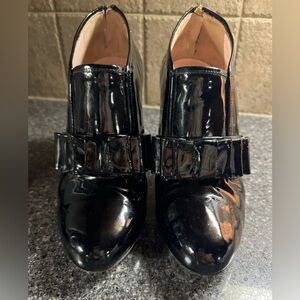 Red Valentino Betty Black Patent Bootie Heels size 38